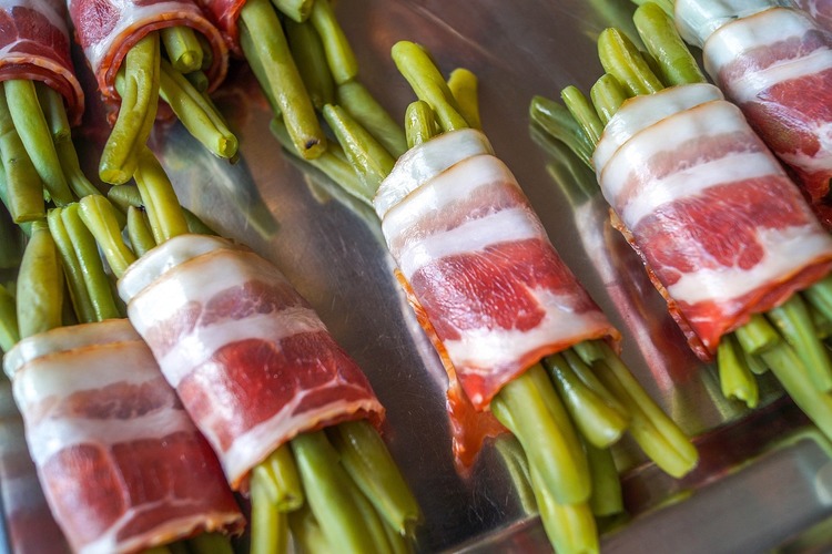 Bacon Recipe - String Beans Wrapped In Bacon
