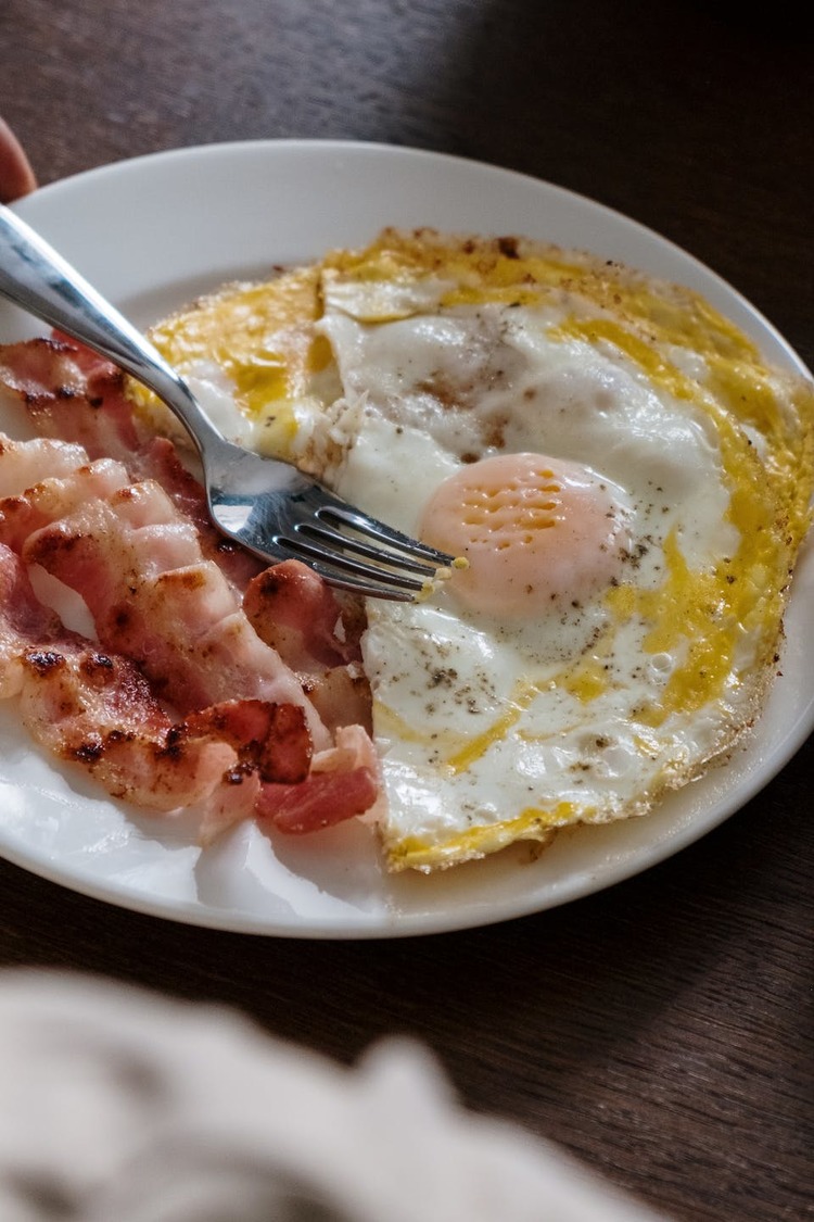 Fried Egg and Bacon Breakfast