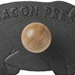 Norpro Cast Iron Pig Shaped Bacon Press With Wood Handle